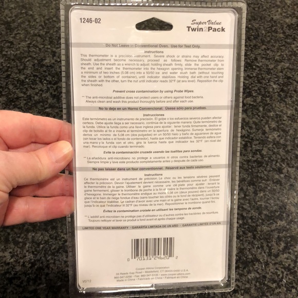 Instant Read Thermometer. Twin Pack.  Two. New in Package. - Picture 7 of 11